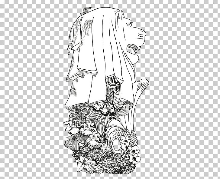 Merlion Park Coloring Book Marina Bay Sands Singapore PNG, Clipart, Arm, Art, Artwork, Clothing, Fashion Design Free PNG Download