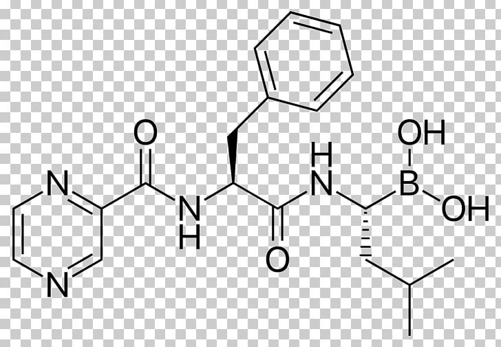 Small Molecule Bortezomib Chemical Compound Molecular Mass PNG, Clipart, 4hydroxy4methylpentanoic Acid, Angle, Area, Black And White, Bortezomib Free PNG Download