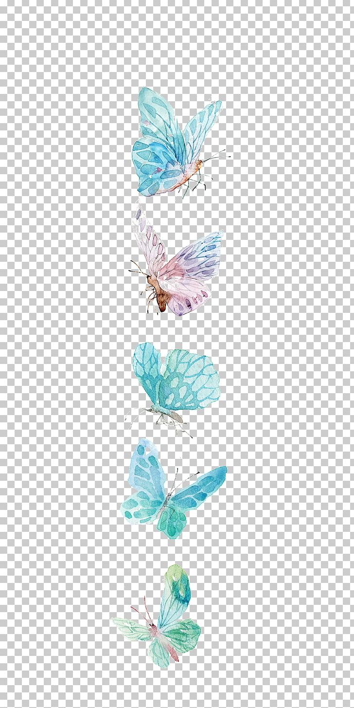Butterfly Portable Network Graphics Watercolor Painting Computer Icons PNG, Clipart, Aqua, Blue, Butterfly, Color, Computer Icons Free PNG Download