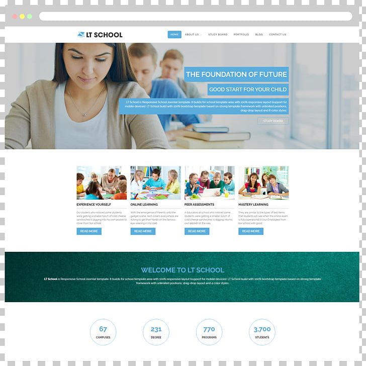 Web Page Responsive Web Design School Website PNG, Clipart, Brand, Business, Display Advertising, Education, Education Science Free PNG Download