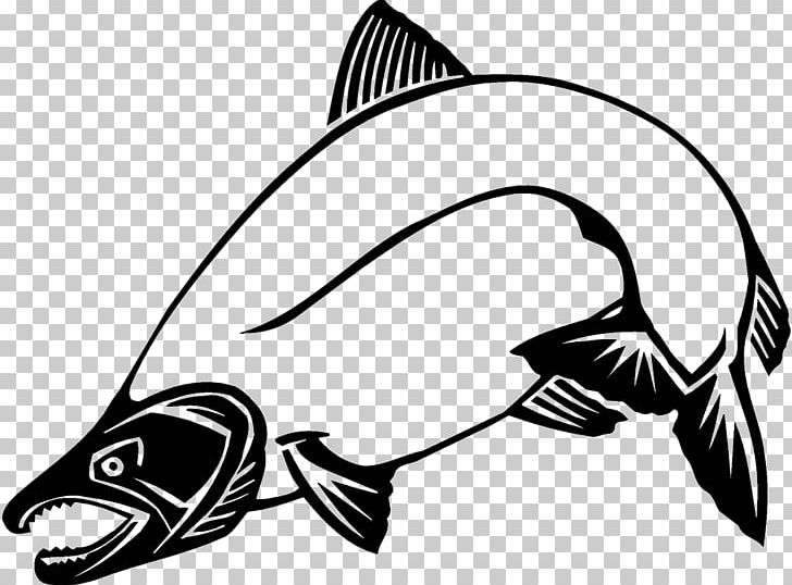chinook salmon black and white illustration free download