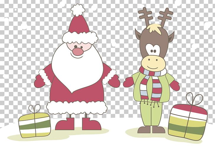 Santa Claus Reindeer Christmas Gift PNG, Clipart, Art, Christmas, Christmas Card, Christmas Decoration, Creative Christmas Free PNG Download