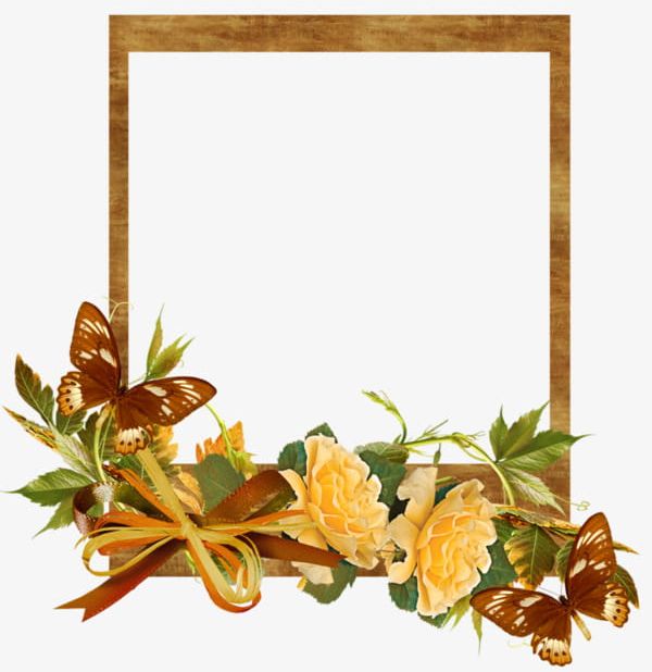 Autumn Flowers Frame PNG, Clipart, Autumn Clipart, Autumn Clipart, Butterfly, Flowers, Flowers Clipart Free PNG Download