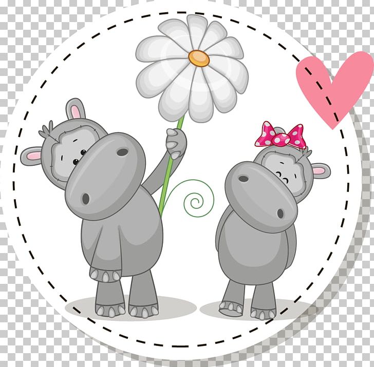 Hippopotamus Cartoon Drawing Illustration PNG, Clipart, Art, Circles, Cuteness, Encapsulated Postscript, Flower Free PNG Download