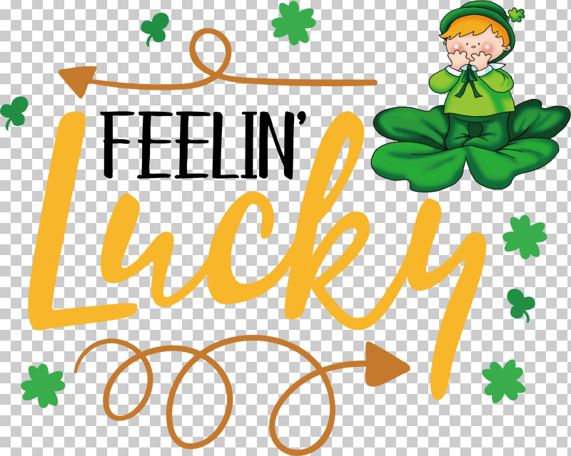 Saint Patrick Patricks Day Feelin Lucky PNG, Clipart, Green, Happiness, Leaf, Line, Logo Free PNG Download