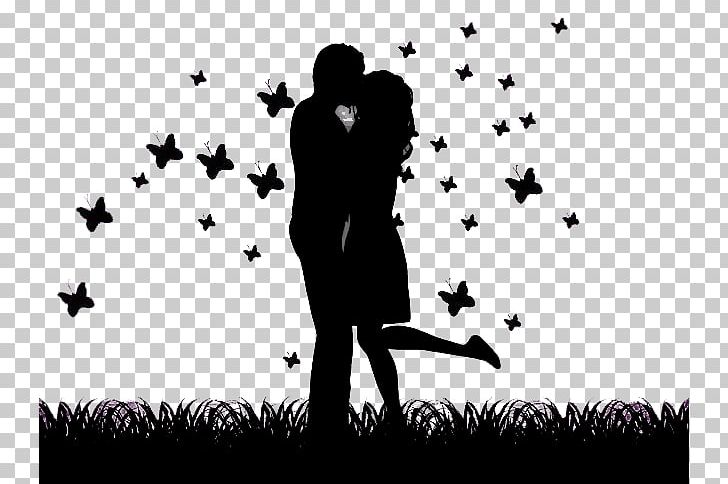 Kiss Couple Silhouette Romance PNG, Clipart, Black, Black And White, Boyfriend, Computer Wallpaper, Couple Free PNG Download