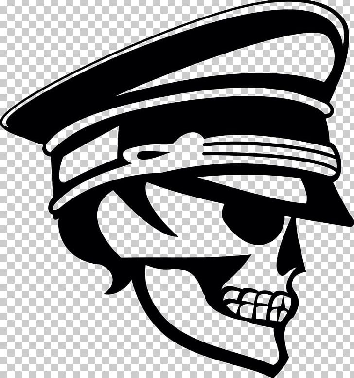 Skull Army Officer PNG, Clipart, Art, Black And White, Bone, Cartoon Pirate Ship, Character Free PNG Download