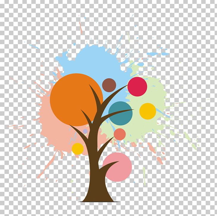 Tree Watercolor Painting Illustration PNG, Clipart, Christmas Tree, Circle, Computer Wallpaper, Family Tree, Flower Free PNG Download