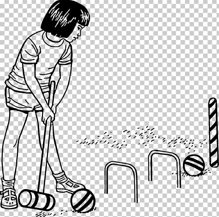 Croquet Game Computer Icons PNG, Clipart, Angle, Arm, Art, Artwork, Black Free PNG Download