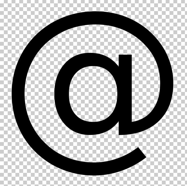 At Sign Computer Icons Symbol PNG, Clipart, Area, At Sign, Black And White, Brand, Circle Free PNG Download