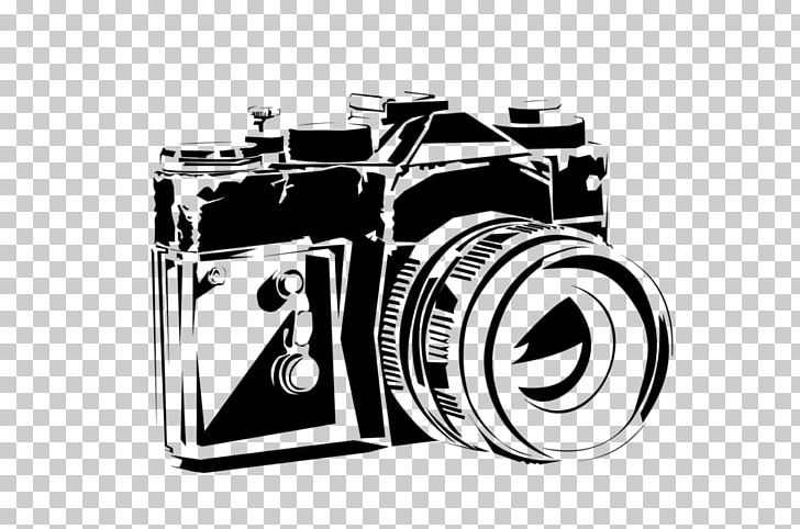 Camera Stencil Photography Art PNG, Clipart, Art, Black And White, Brand, Camera, Camera Lens Free PNG Download