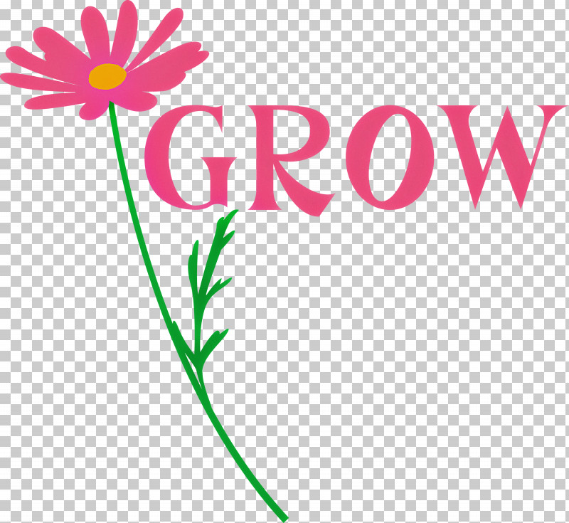 GROW Flower PNG, Clipart, Cut Flowers, Floral Design, Flower, Grow, Happiness Free PNG Download