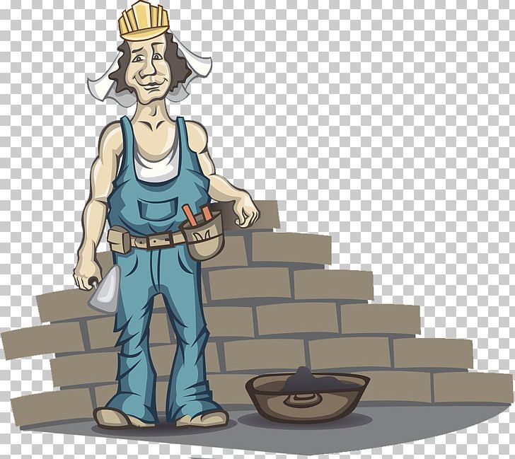 Brick Construction Worker Wall Illustration PNG, Clipart, Architecture, Art, Brick, Bricklayer, Building Free PNG Download