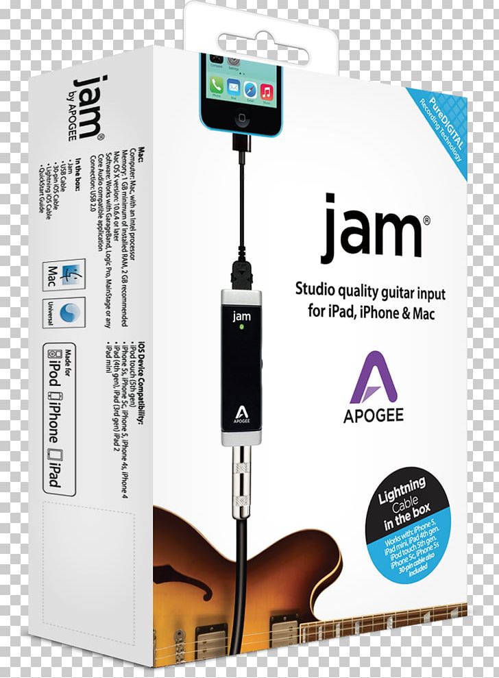 IPad 2 Apogee Jam 96K Apogee Electronics Lightning Interface PNG, Clipart, Apogee Electronics, Electronics, Electronics Accessory, Garageband, Guitar Free PNG Download