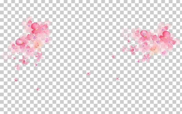 Pink Watercolor Painting Flower Desktop PNG, Clipart, Blossom, Cherry Blossom, Color, Computer Wallpaper, Floral Design Free PNG Download