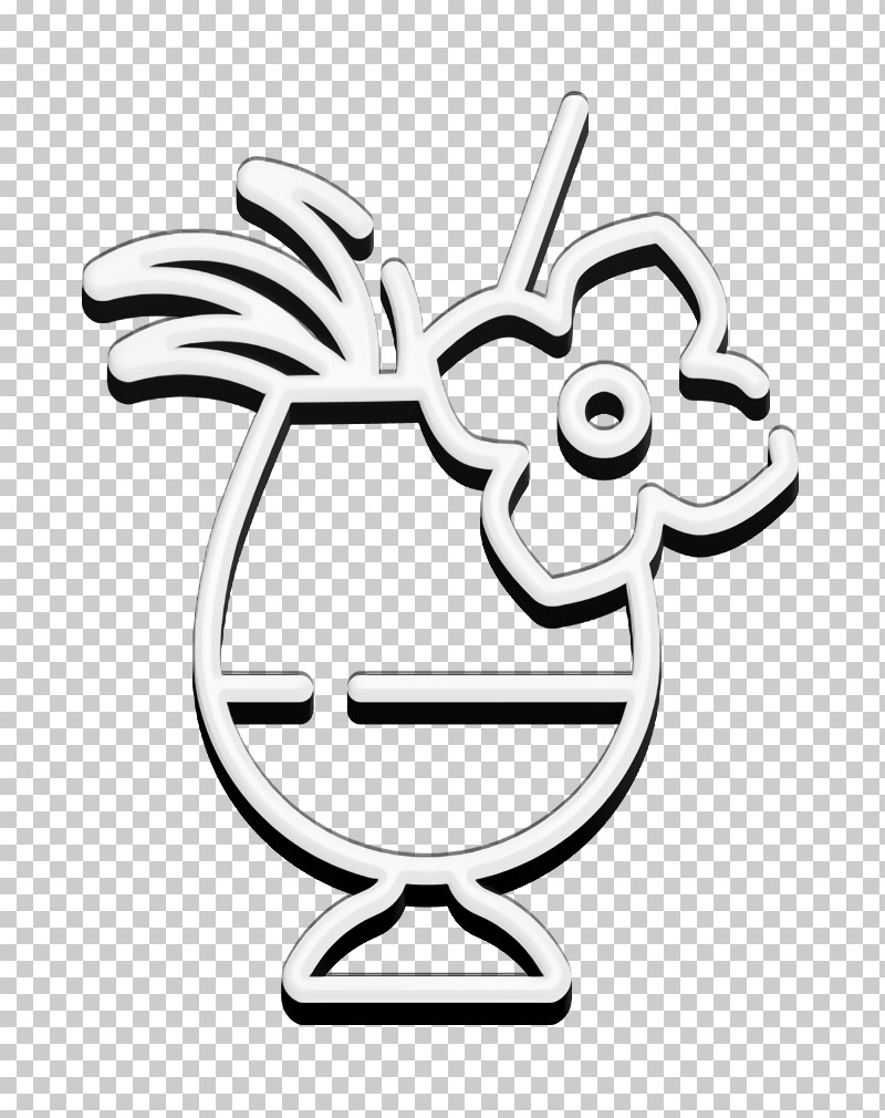 Summer Food And Drink Icon Cocktail Icon PNG, Clipart, Blackandwhite, Cartoon, Cocktail Icon, Coloring Book, Line Free PNG Download