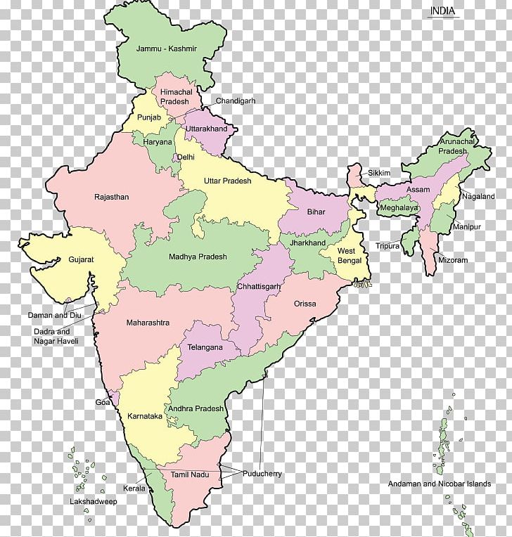 States And Territories Of India Map Geography PNG, Clipart, Area, Blank Map, Ecoregion, Equirectangular Projection, Gazetteer Free PNG Download