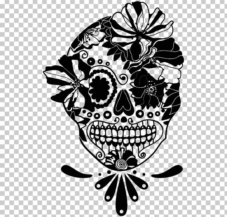 Calavera Skull Day Of The Dead Drawing Mexico PNG, Clipart, Art, Black And White, Bone, Calavera, Calavera Skull Free PNG Download
