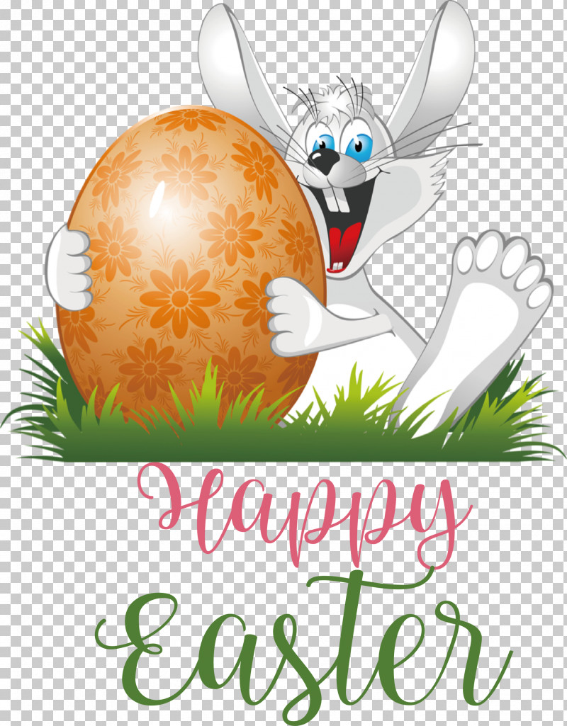 Happy easteran inscription and a simple contour drawing of the  wall  stickers funny children decoration  myloviewcom
