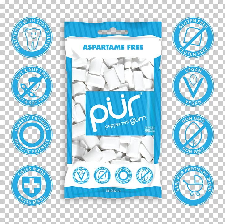 Chewing Gum Peppermint Mentha Spicata PÜR Gum PNG, Clipart, Area, Aspartame, Blue, Brand, Chewing Free PNG Download