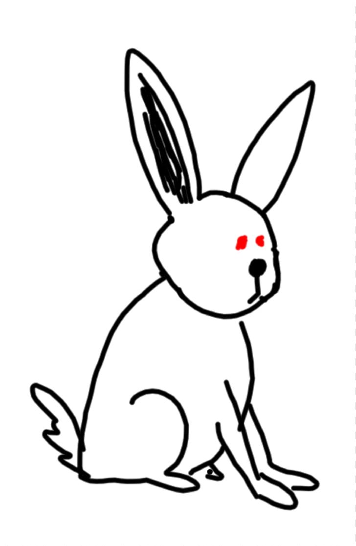Hare Domestic Rabbit Line Art PNG, Clipart, Animals, Artwork, Black, Black And White, Domestic Rabbit Free PNG Download