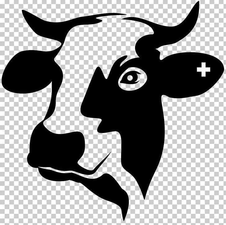 Taurine Cattle Holstein Friesian Cattle Logo PNG, Clipart, Artwork, Black, Black And White, Bull Images Free, Cattle Free PNG Download