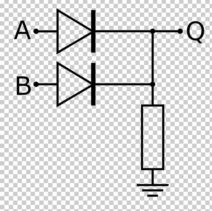 Logic Gate Diode Logic AND Gate OR Gate PNG, Clipart, And Gate, Angle, Area, Black, Black And White Free PNG Download