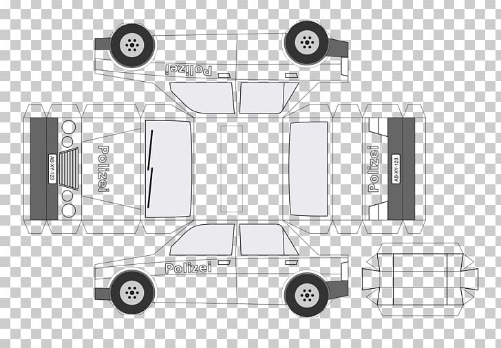 Paper Model Police Car PNG, Clipart, Angle, Automotive Design, Automotive Exterior, Black And White, Car Free PNG Download