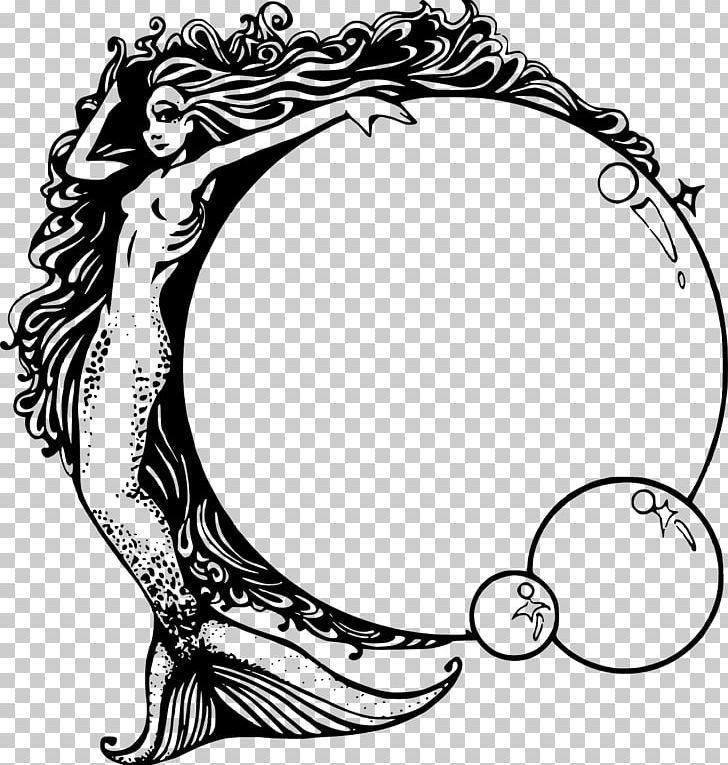 Mermaid Drawing PNG, Clipart, Art, Artwork, Black, Black And White, Body Jewelry Free PNG Download