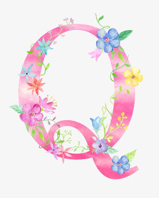 Flowers Letter Q PNG, Clipart, Decorate, Decoration, Diagram, Flower, Flowers Clipart Free PNG Download