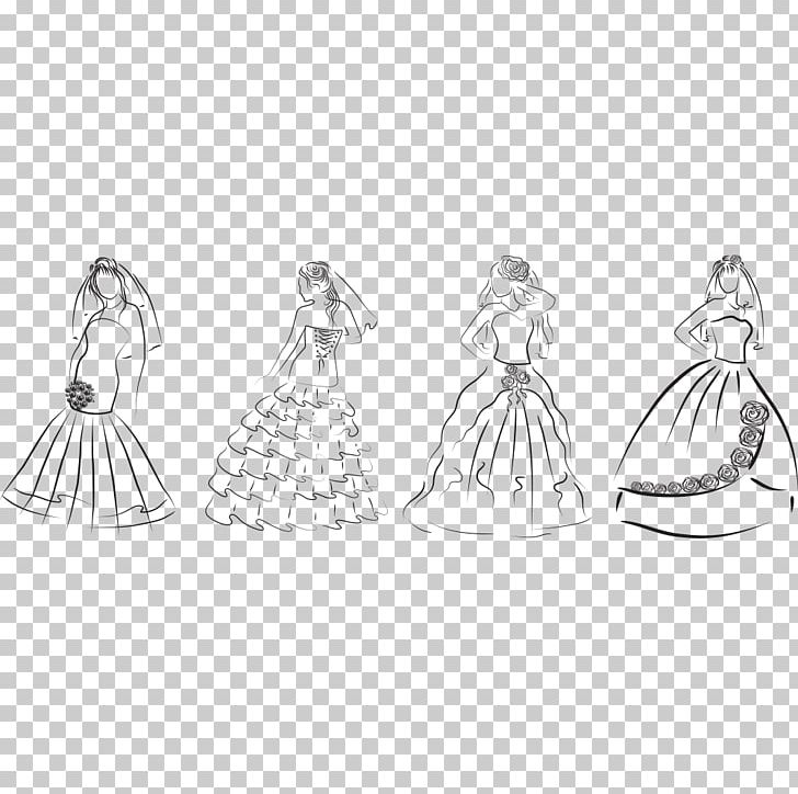 Wedding Dress Clothing Designer PNG, Clipart, Apparel, Bla, Bride, Cartoon, Cartoon Dress Free PNG Download