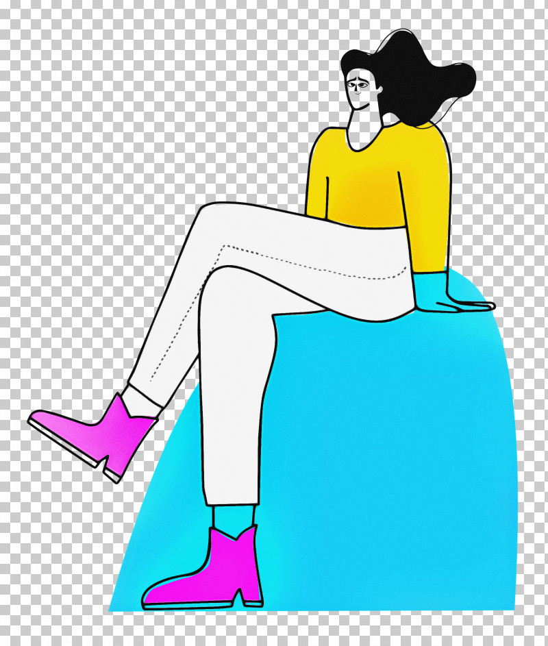 Sitting On Rock PNG, Clipart, Behavior, Clothing, Joint, Line, Shoe Free PNG Download