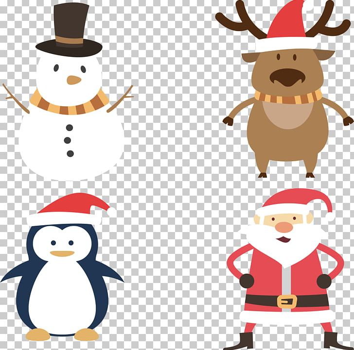 Santa Claus And Penguins PNG, Clipart, Art, Cartoon, Christmas, Christmas Decoration, Christmas Ornament Free PNG Download