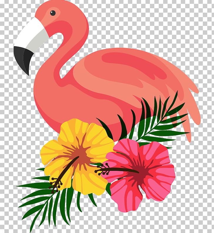 Beautifully Decorated Beautiful Flamingo Flower Frame PNG, Clipart, Art, Beak, Beautiful, Bird, Chicken Free PNG Download