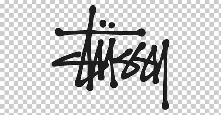 Stüssy T-shirt Clothing Logo Brand PNG, Clipart, Angle, Black And White, Brand, Calligraphy, Clothing Free PNG Download