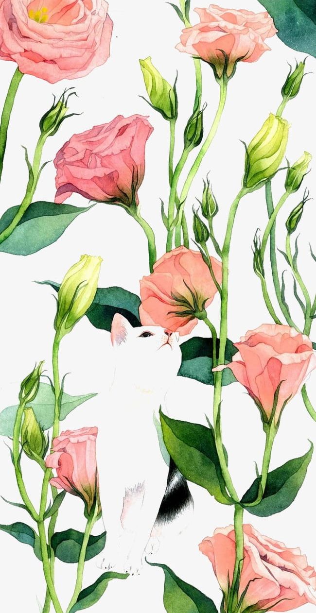 Hand-painted Flowers Background PNG, Clipart, Background, Bud, Cartoon, Cartoon Rose, Did Free PNG Download
