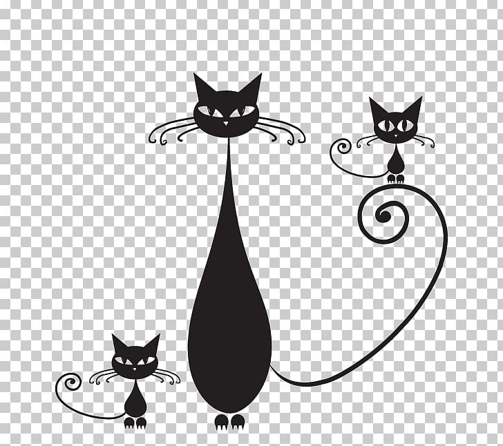 Kitten Snowshoe Cat Black Cat Silhouette Drawing PNG, Clipart, Animals, Black, Carnivoran, Cartoon, Cat Free PNG Download