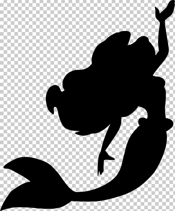 Ariel Ursula Minnie Mouse Silhouette PNG, Clipart, Amphibian, Ariel, Artwork, Black, Black And White Free PNG Download