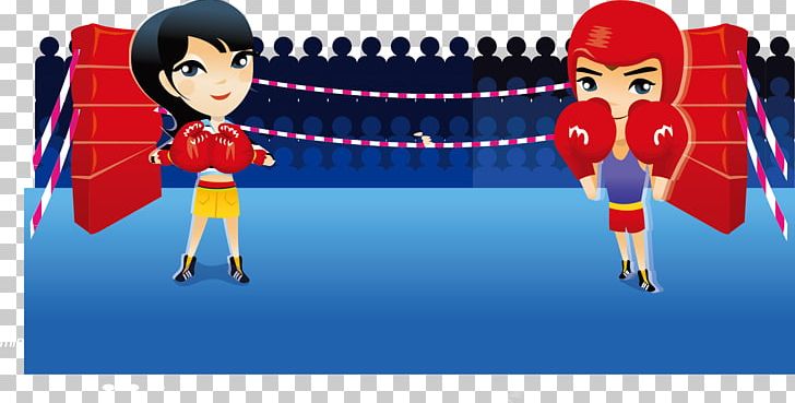 Boxing Ring Boxing Glove Kickboxing PNG, Clipart, Blue, Boxing, Boxing Glove, Boxing Vector, Business Woman Free PNG Download