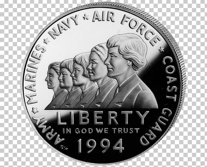 Dollar Coin Women In Military Service For America Memorial United States PNG, Clipart, Black And White, Coin, Commemorative Coin, Currency, Dollar Coin Free PNG Download