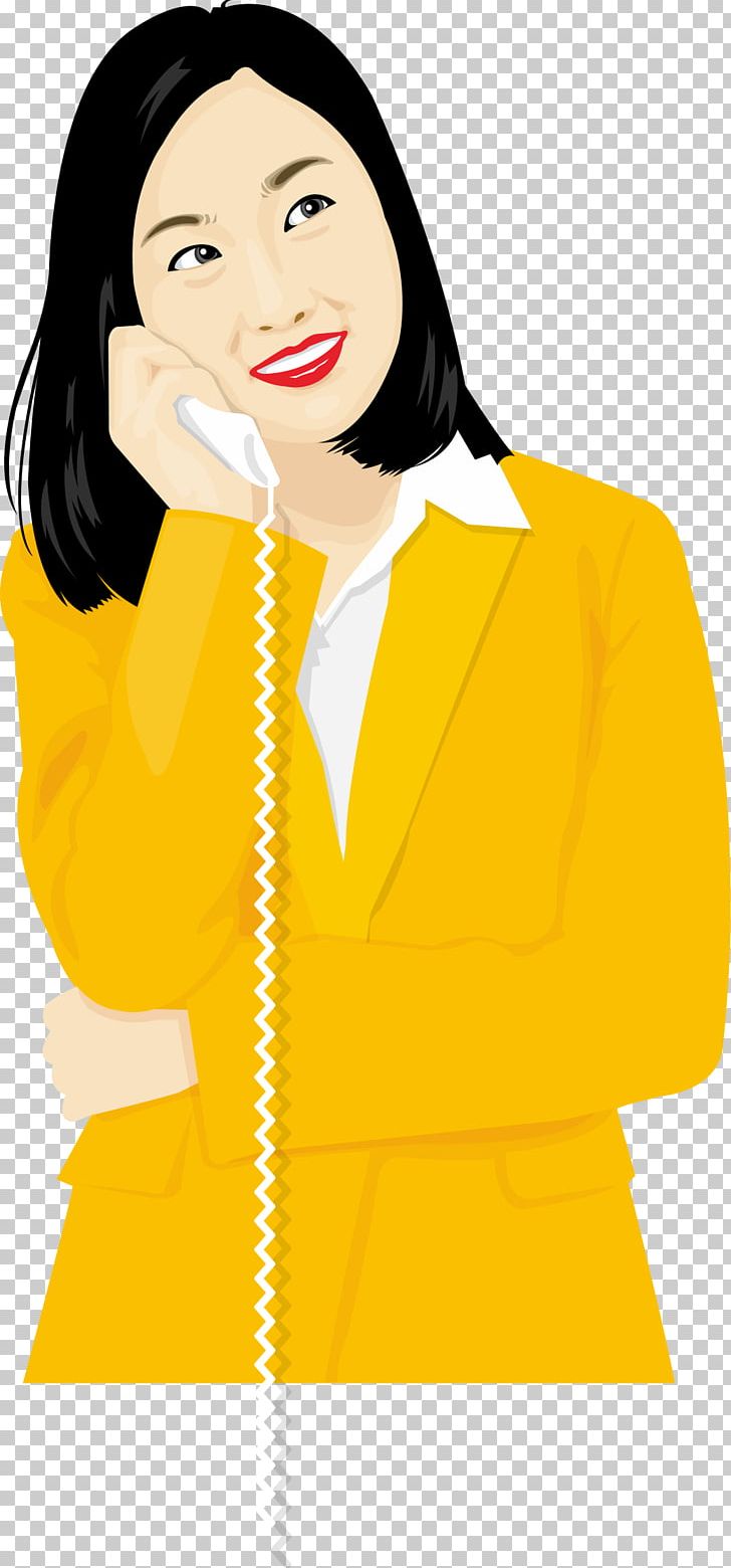 Woman Telephone Girl Illustration PNG, Clipart, Adobe Illustrator, Black Hair, Cartoon, Conversation, Fashion Free PNG Download