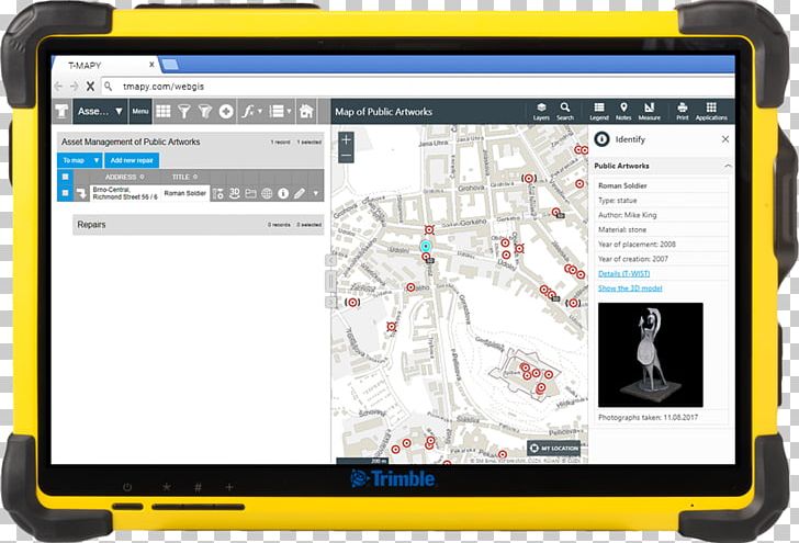 Web Mapping Tablet Computers Geographic Information System Trimble Inc. PNG, Clipart, 3 D, 3d Modeling, Brand, Communication, Computer Free PNG Download