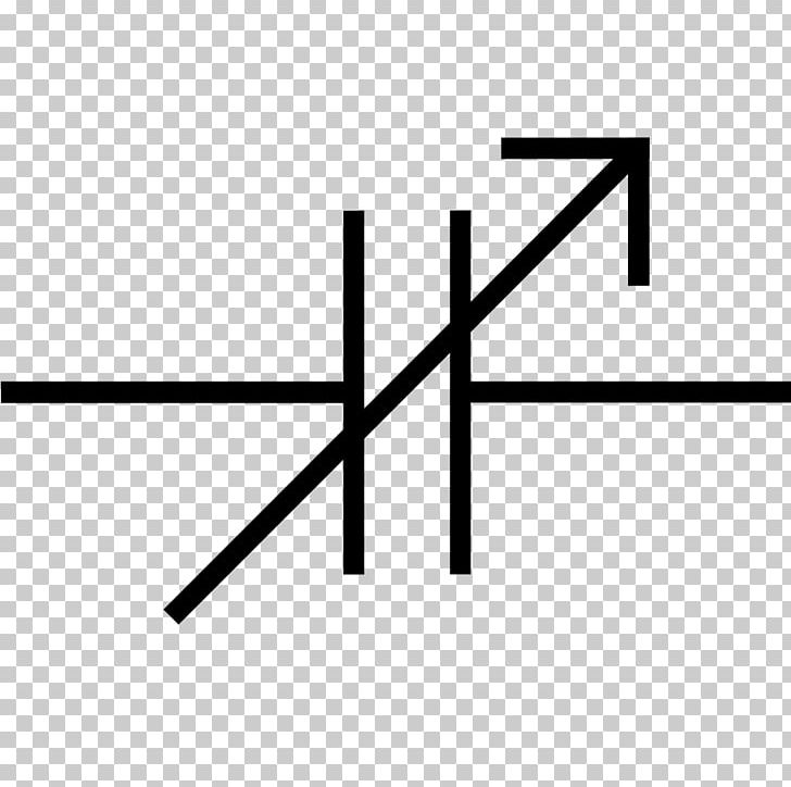 Electronic Symbol Variable Capacitor Electronic Circuit Electrical Network PNG, Clipart, Angle, Area, Black, Black And White, Capacitance Free PNG Download