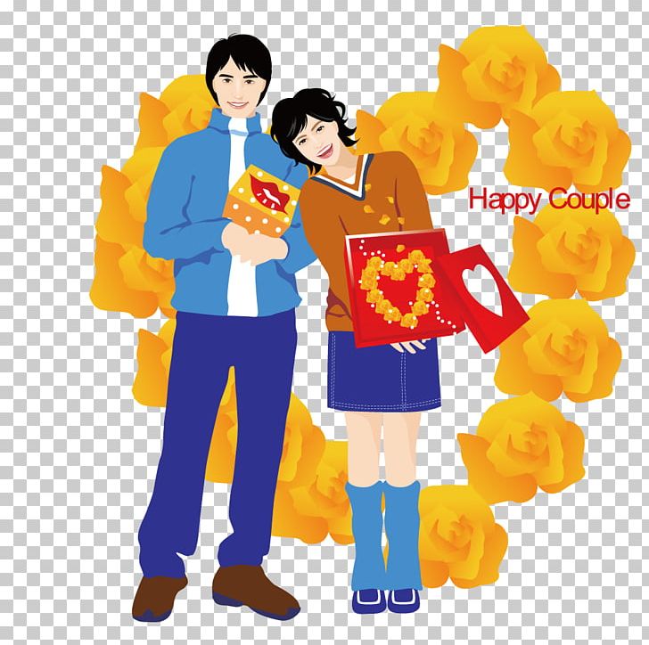 Adobe Illustrator Valentines Day Illustration PNG, Clipart, Chocolate Vector, Couple, Encapsulated Postscript, Fictional Character, Friendship Free PNG Download
