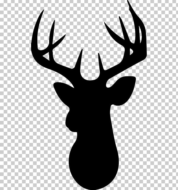 White-tailed Deer Reindeer Silhouette PNG, Clipart, Animals, Antler, Black And White, Deer, Deer Clipart Free PNG Download