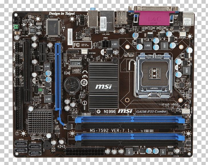 Msi Intel Lga775 G41 4*ddr3 4*usb2.0 Lan Vga Micro-atx Motherboard LGA 775 Msi Intel Lga775 G41 4*ddr3 4*usb2.0 Lan Vga Micro-atx Motherboard MSI G41M-P33 Combo PNG, Clipart, Atx, Computer Component, Computer Hardware, Cpu, Cpu Socket Free PNG Download