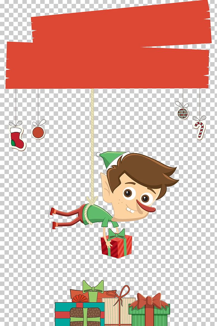 Santa Claus Gift Illustration PNG, Clipart, Art, Cartoon, Christmas, Christmas Decoration, Christmas Elf Free PNG Download