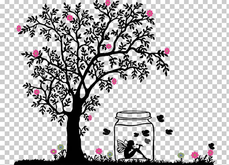 Sari Wall Decal Clothing Shopping Gift PNG, Clipart, Art, Black And White, Blossom, Branch, Cherry Blossom Free PNG Download