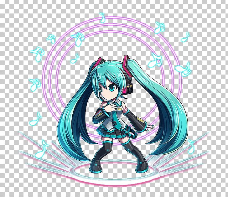 Brave Frontier Hatsune Miku: Project Diva X Vocaloid Crypton Future Media PNG, Clipart, Android, Anime, Art, Black Hair, Cartoon Free PNG Download