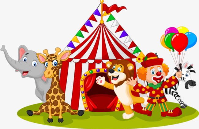 carnival animals clipart